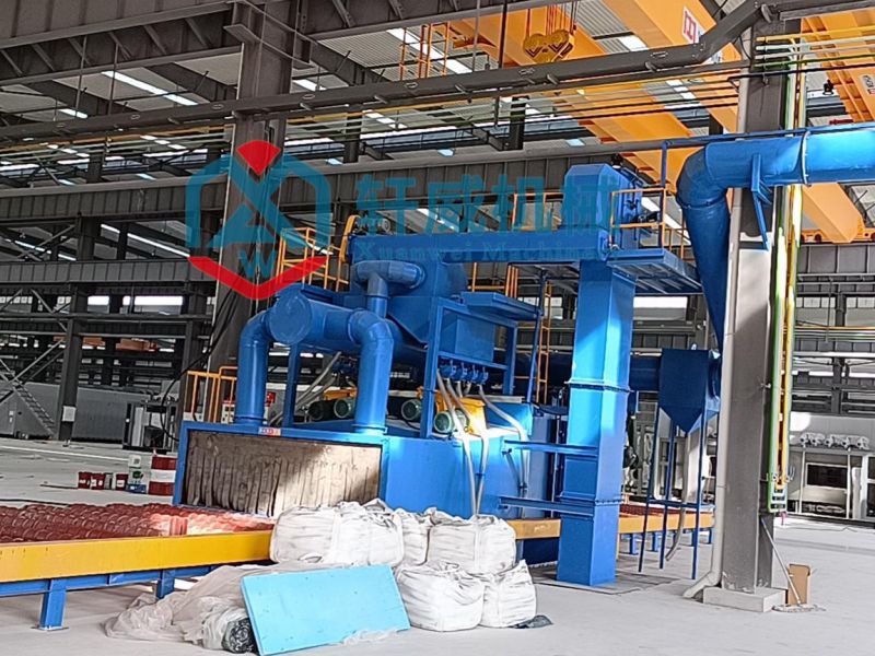 Steel plate pretreatment line shot blasting machine